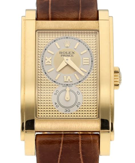 5440/8 Rolex Cellini Prince 18K Yellow Gold Mens Square Watch.